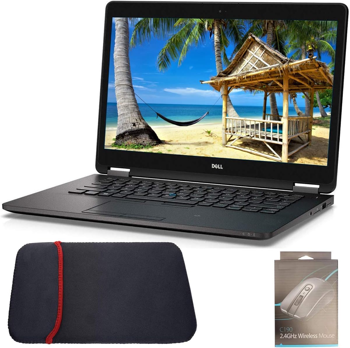 Dell Latitude E7450 Laptop Pc, 14.0Inch Fhd (1920X1080) Intel I5 2.30Ghz Processor, 8 Gb Ram Ddr4, 256 Gb Solid State Drive, Wireless Mouse & Sleeve, Webcam, Wifi & Bluetooth, Win 10 Pro (Renewed)